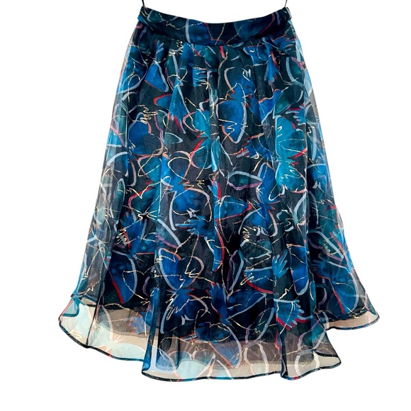 Anthropologie Dresses & Skirts - Anthropologie Blue A-Line Skirt

(Listing#011)